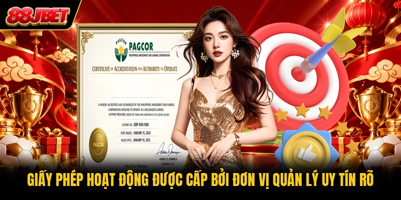 Giấy phép hoạt động được cấp bởi đơn vị quản lý uy tín rõ Giấy phép hoạt động được cấp bởi đơn vị quản lý uy tín rõ